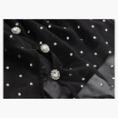 Rabanne H & M Embellished Chiffon Cape Top Black