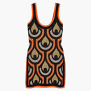 Rabanne H&M Glittery Jacquard-Knit Mini Dress Orange Multicolor
