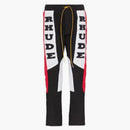 Rhude rhacing logo pantalones de ajuste delgados negros/rojos