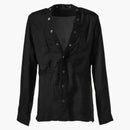 Rick Owens Cupro Larry Fogpocket Shirt Black