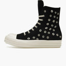 Rick Owens Drkshdw Sneaks Opos con tachuelas Leche negra