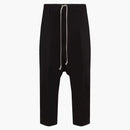 Rick Owens Drawstring Cortado Pantaloni Negro