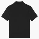 Saint Laurent Cassandre Cotton Pique Polo Shirt Black