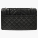 Saint Laurent Envelope Quilted Shoulder Bag Black