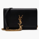 Saint Laurent Kate Wallet on Chain Tassel Black