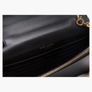 Saint Laurent Kate Wallet on Chain Tassel Black