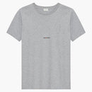 Saint Laurent Logo Rive Gauche T-Shirt Gray Rinse