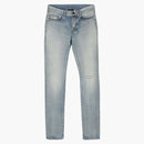 Saint Laurent Skinny 5 Pocket Low Denim Jeans Santa Monica Blue