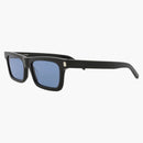Saint Laurent Square Frame Acetate Sunglasses Black/Black/Blue (SL461Bety-30011401-009)
