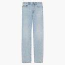 Saint Laurent Women's Janice Denim Jeans Clear Sky Blue