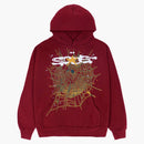 Sp5der Logo Hoodie Maroon