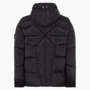 Stone Island 43619 Metal de nylon en chaqueta de nylon regenerada por econilo negro
