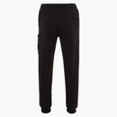 Stone Island 64520 Borstad bomullsfleece smal passform Sweatpant svart