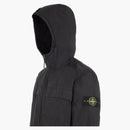 Stone Island Garment Dyed Crinkle Hooded Jacket Black