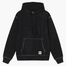 Stussy Contrast Stitch Label Hoodie Black