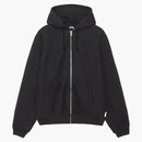 Stussy Raglan Zip Hoodie Washed Black