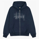Stussy Refracted Zip Hoodie Navy