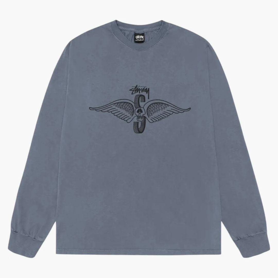 早期完売★Stussy★SKULL WINGS LS TEE PIGMENT DYED 白/追跡O Skull Wings LS Tee Pigment Dyed – Elm | Tees | Stüssy