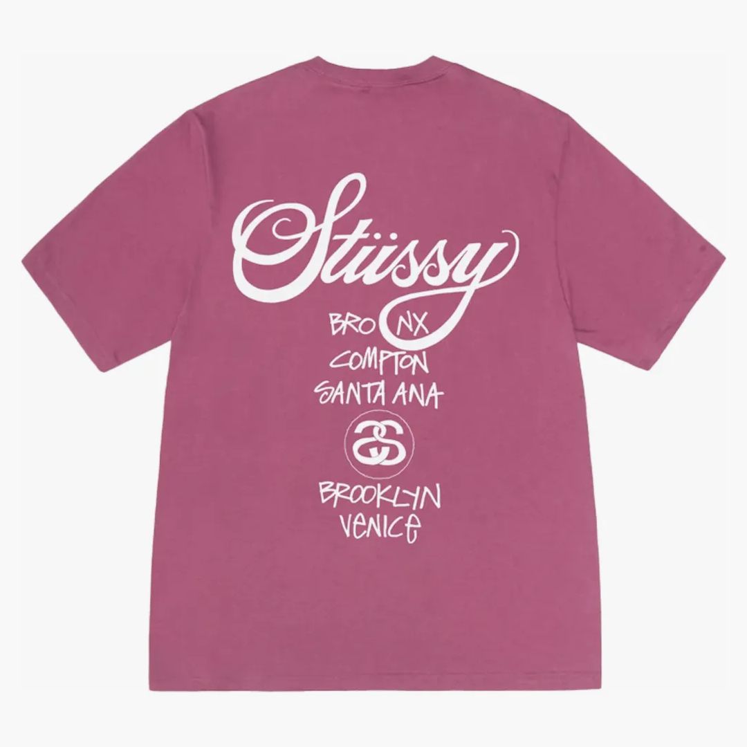 Stussy World Tour T-shirt Berry