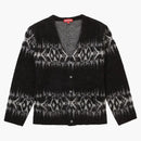 Supreme abstract stripe cardigan black
