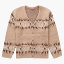 Supreme Abstract Stripe Cardigan Light Brown