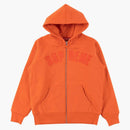 Supreme Arc Logo Thermal Zip Up Sweatshirt Bright Orange