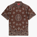 Supreme Bandana Silk S/S Shirt Brown