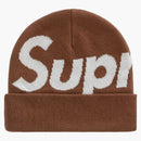 Supreme Big Logo Beanie (fw22) Brown
