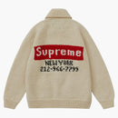Supreme Box Logo Cowichan Sweater Natural
