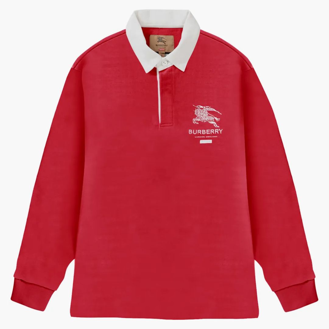 Supreme Burberry Rugby Red - Buy at Hypeneedz