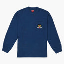Supreme cat l/s pocket tea navy