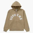 Supreme Champion Zip Up Hooded Sweatshirt Tan