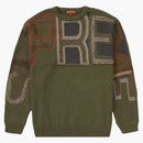 Supreme Chenille Logo Sweater Olive