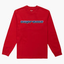 Supreme Chrome Logo L/S Top Red