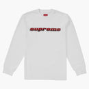 Supreme Chrome Logo L/S Top White