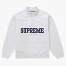 Supreme Collegiate Half Zip Pullover Ash Gray