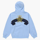 Supreme Crest Zip Up Hooded Sweatshirt Light Blue