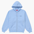 Supreme Crest Zip Up Hooded Sweatshirt Light Blue
