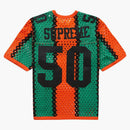 Supreme crochet football jersey orange
