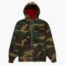 Supreme Double Hood Facemask Zip Up Hooded Sweatshirt Woodland Camo