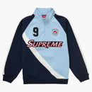 Supreme Equipe Half Zip Sweatshirt Light Blue