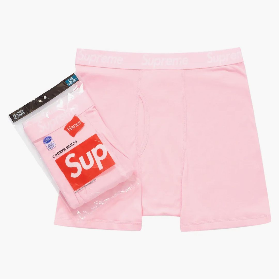 Supreme®/Hanes® Boxer Briefs (2 Pack) Supreme Hanes Boxer Briefs (2 Pack) Heather Grey - KuzKicks