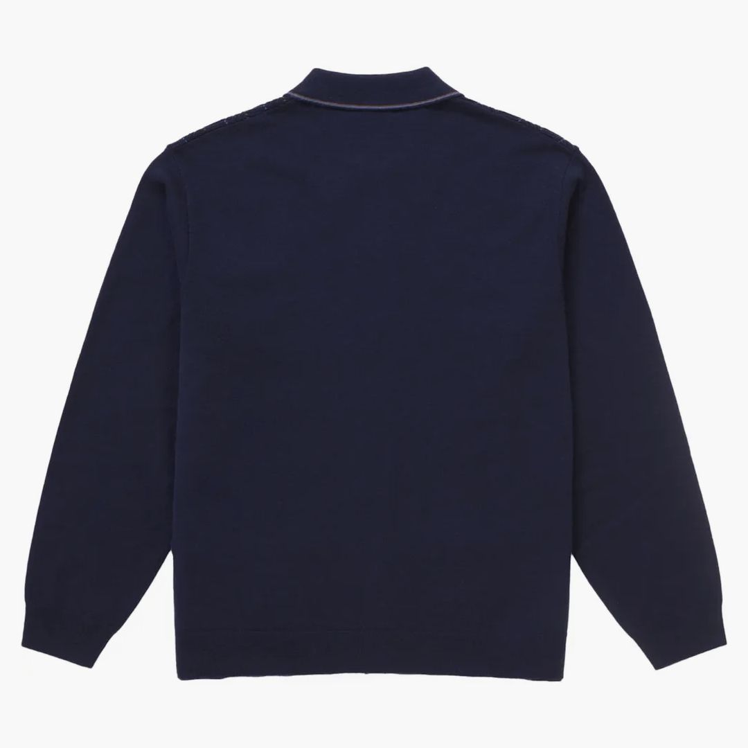 Supreme Herringbone Cardigan Navy – bei HYPENEEDZ kaufen