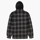 Supreme Hooded Flannel Zip Up Shirt Black