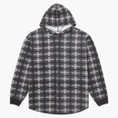 Supreme Hooded Plaid Knit Shirt Black