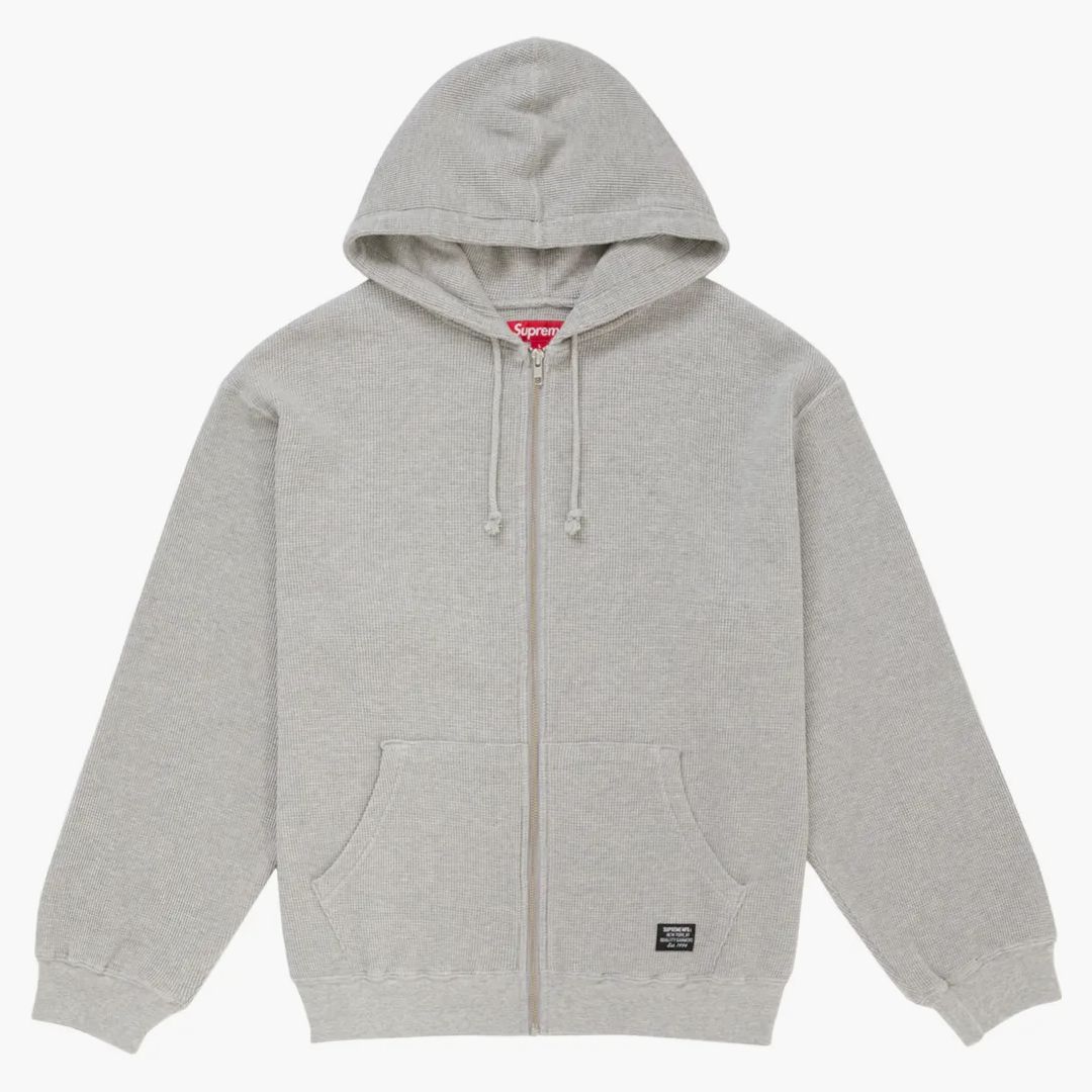 supreme Heather SupremeHoodedZipUpThermalSS25H