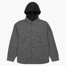 Supreme Houndstooth Flannel Hooded Shirt Black