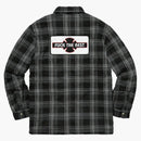 Camisa de franela acolchada suprema independiente negro