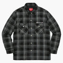 Camisa de franela acolchada suprema independiente negro