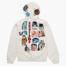 Nejvyšší invertní mikina s kapucí bílá